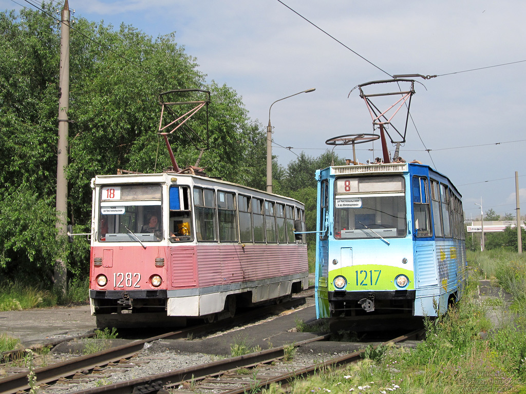 Челябинск, 71-605 (КТМ-5М3) № 1282; Челябинск, 71-605 (КТМ-5М3) № 1217