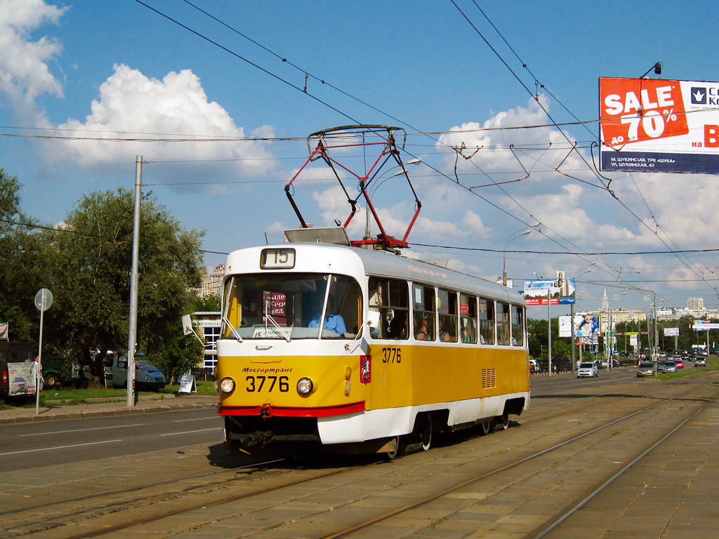 Москва, Tatra T3SU № 3776