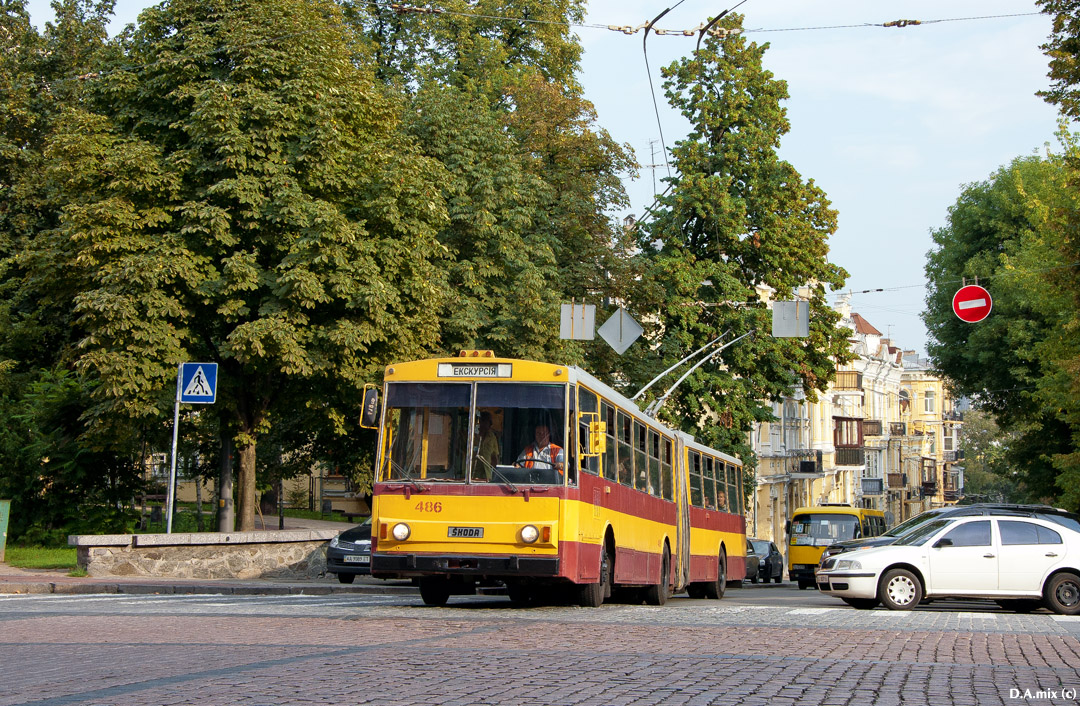 Киев, Škoda 15Tr03/6 № 486; Киев — Серия поездок «Транспортный коллаж» 16-17.08.2011