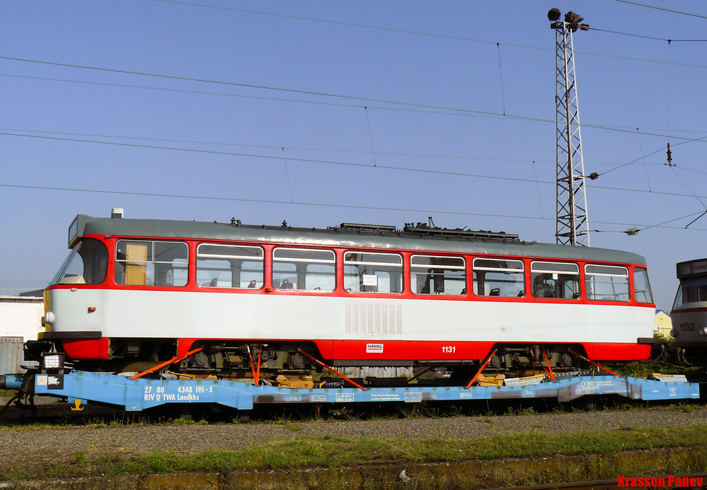 София, Tatra T4DC № 1131; София — Доставка и разтоварване на T4D-C от Хале — юли 2011 г.
