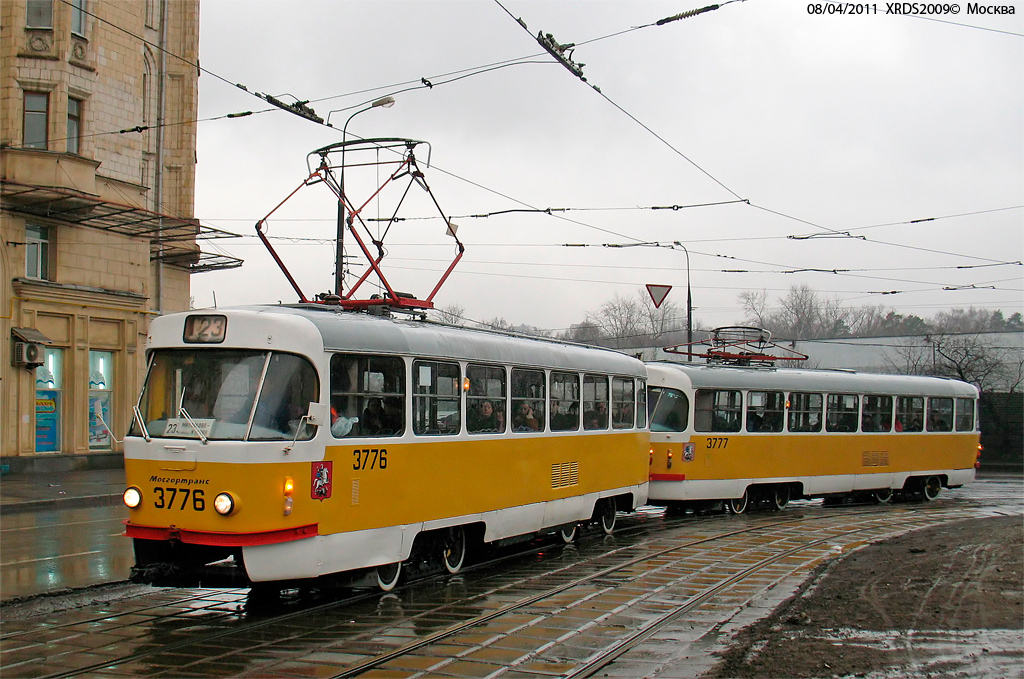Москва, Tatra T3SU № 3776