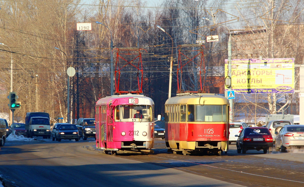 Ижевск, Tatra T3SU № 2312; Ижевск, Tatra T3SU (двухдверная) № 1125