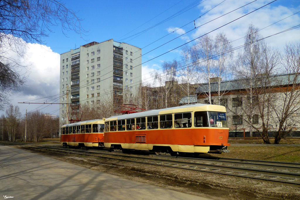Екатеринбург, Tatra T3SU (двухдверная) № 102