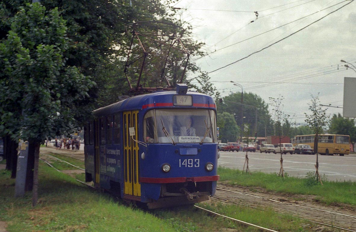 Москва, Tatra T3SU № 1493