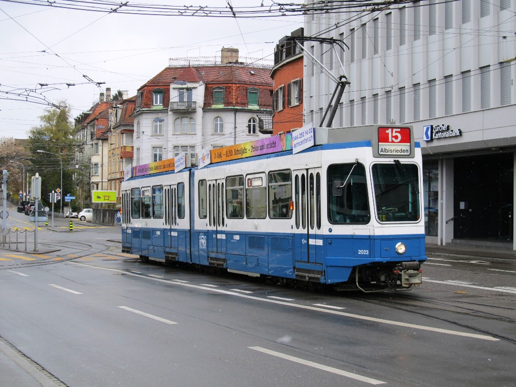 Цюрих, SWS/SWP/BBC Be 4/6 "Tram 2000" № 2023