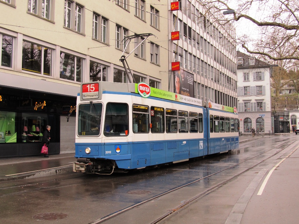 Цюрих, SWS/SWP/BBC Be 4/6 "Tram 2000" № 2012