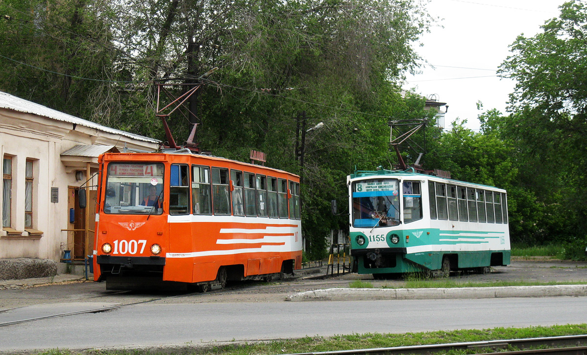 Магнитогорск, 71-605 (КТМ-5М3) № 1007; Магнитогорск, 71-608КМ № 1155