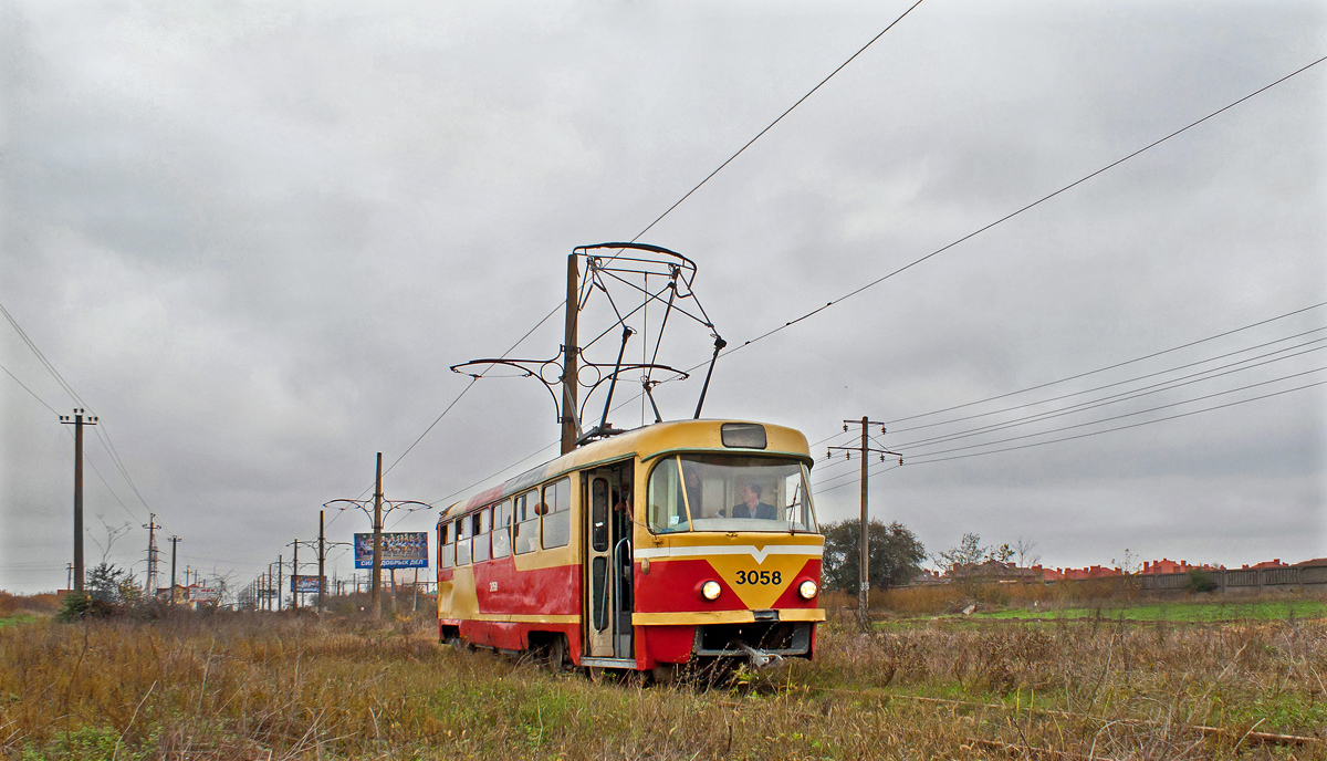 Одесса, Tatra T3SU (двухдверная) № 3058; Одесса — 03.11.2012 — Золотая осень в Одессе
