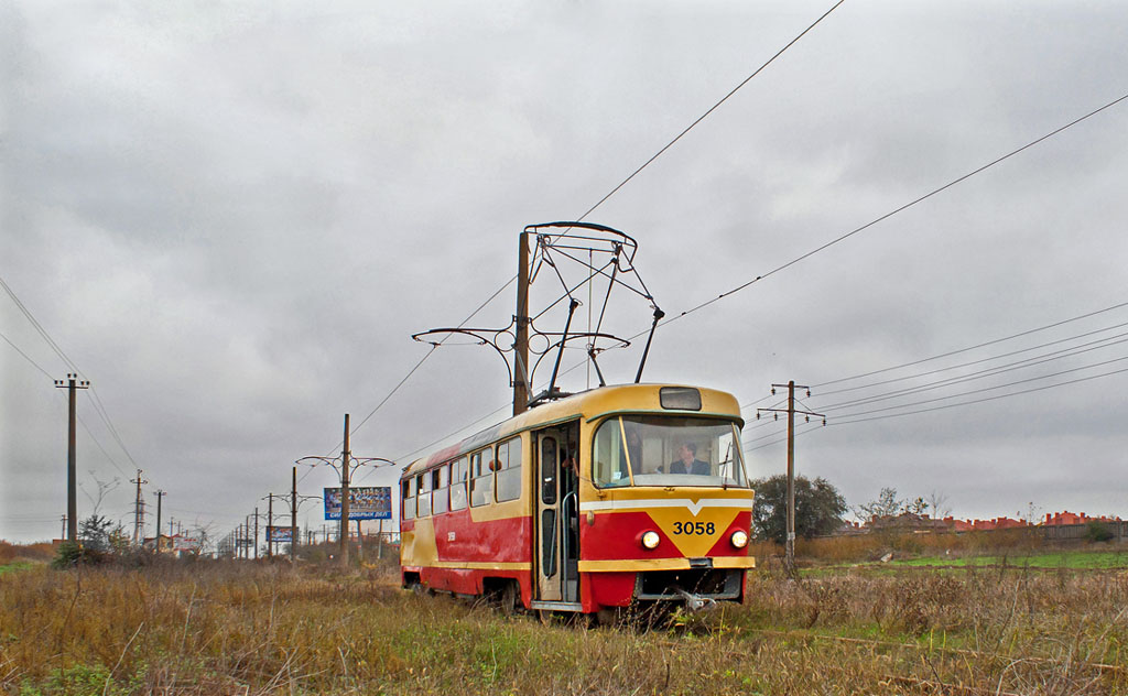 Одесса, Tatra T3SU (двухдверная) № 3058; Одесса — 03.11.2012 — Золотая осень в Одессе