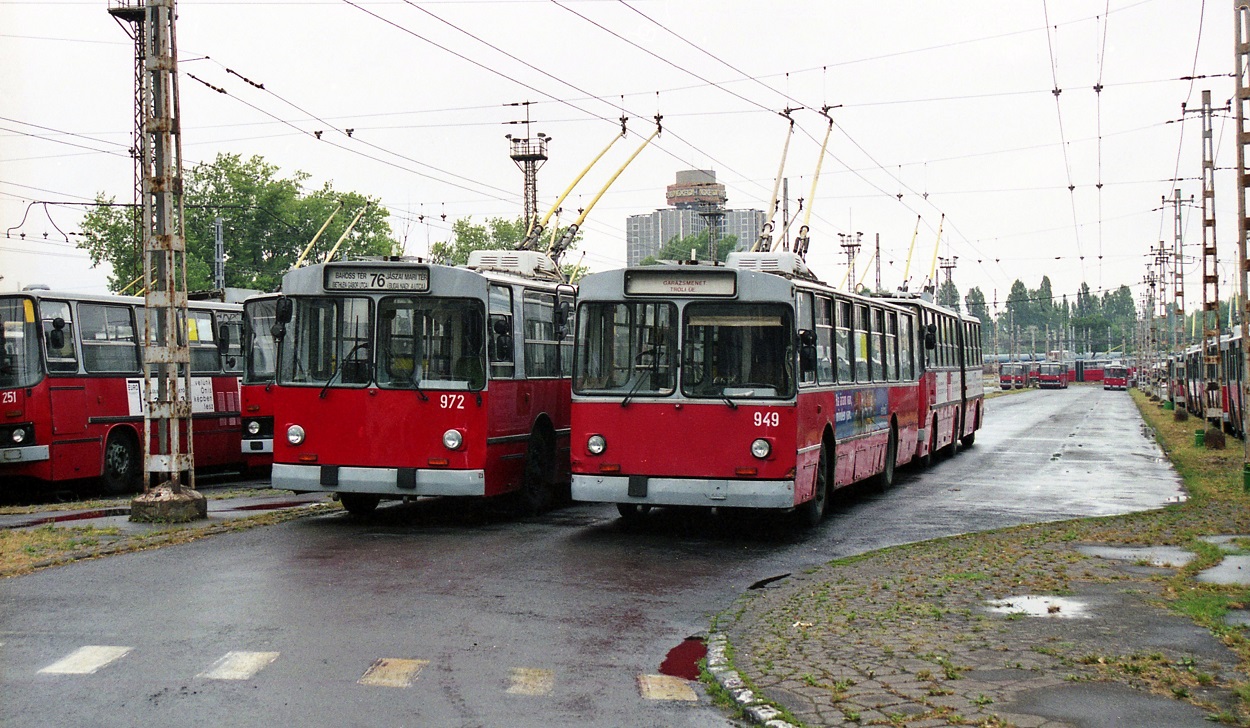 Будапешт, ЗиУ-682В № 972; Будапешт, ЗиУ-682УВ № 949; Будапешт — Троллейбусный парк