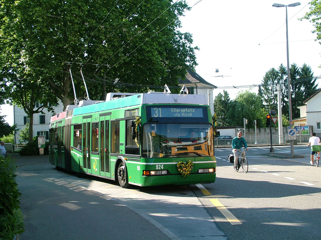Базель, Neoplan N6020 № 924; Базель — 30.06.2008 — Последний день работы троллейбуса