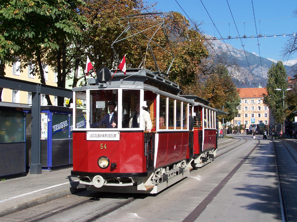 Инсбрук, Двухосный моторный Graz № 54; Инсбрук — 25 Jahre Tiroler Museumsbahnen