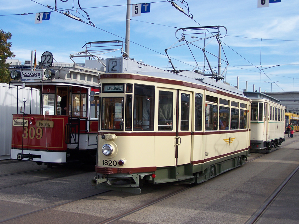 Дрезден, Busch Kleiner Hecht № 1820 (201 304); Дрезден — 140 лет трамвайному движению в Дрездене (29-30.09.2012)