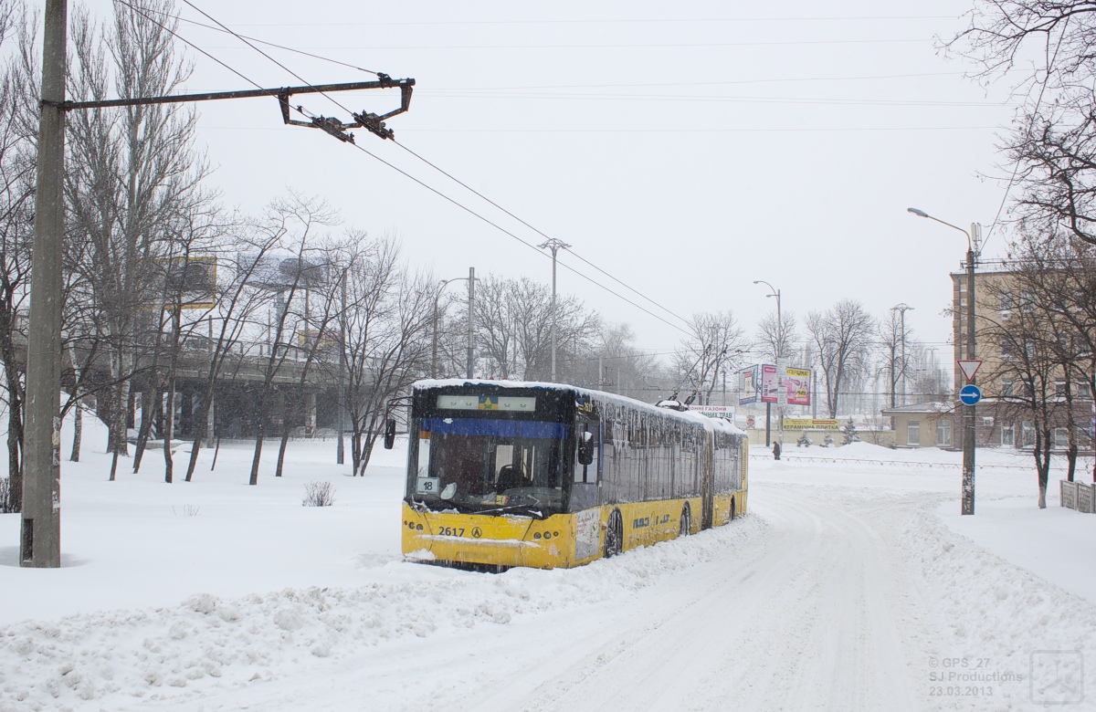 Киев, ЛАЗ E301D1 № 2617; Киев — Снегопад 22-24 марта 2013