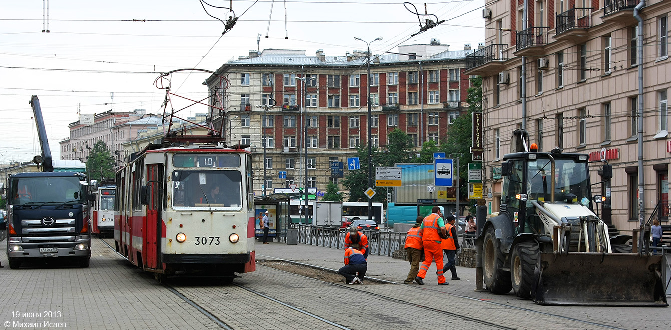 Санкт-Петербург, ЛВС-86К № 3073; Санкт-Петербург — Строительство трамвайных линий