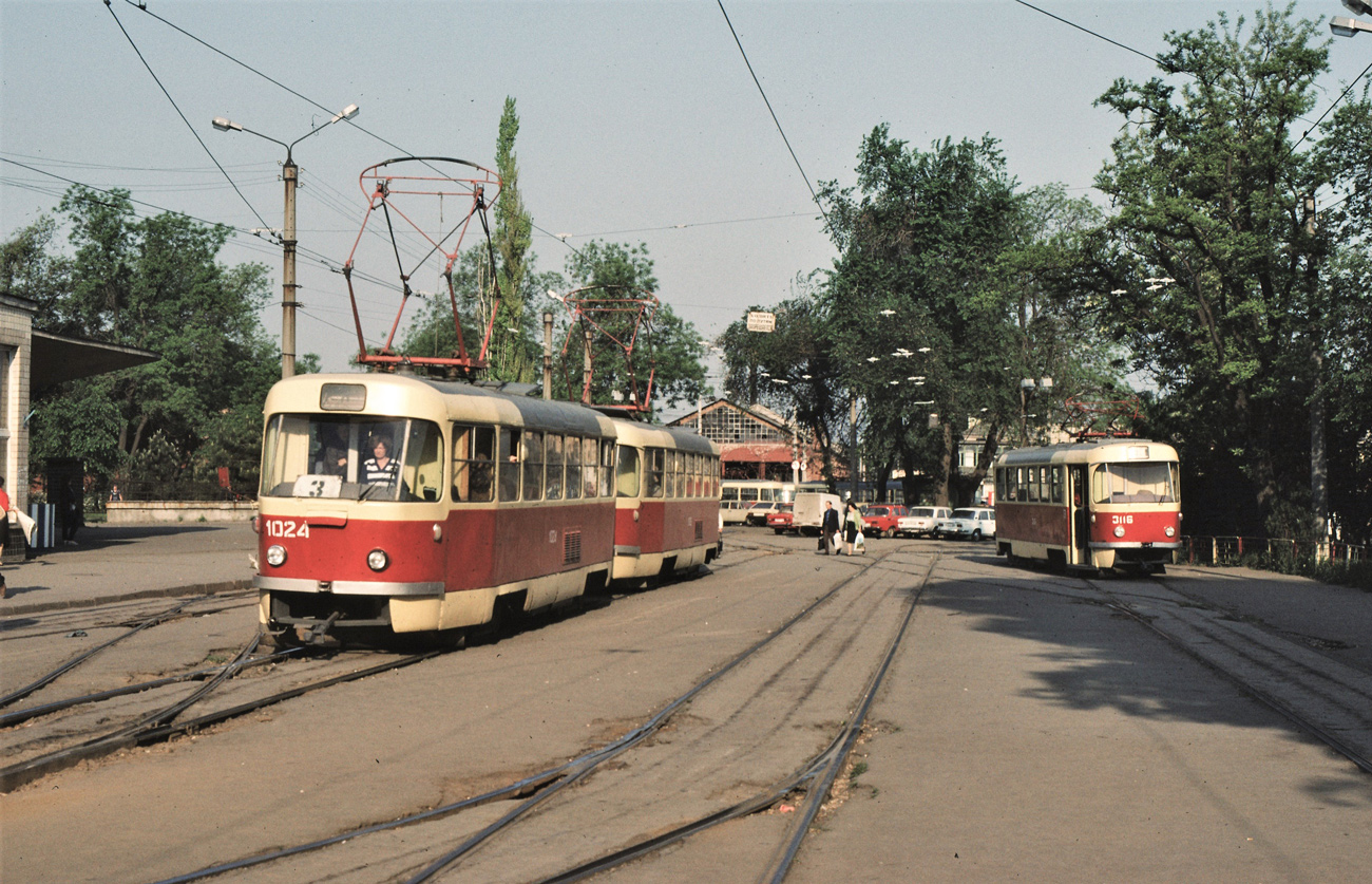 Одесса, Tatra T3SU (двухдверная) № 1024; Одесса, Tatra T3SU (двухдверная) № 3116