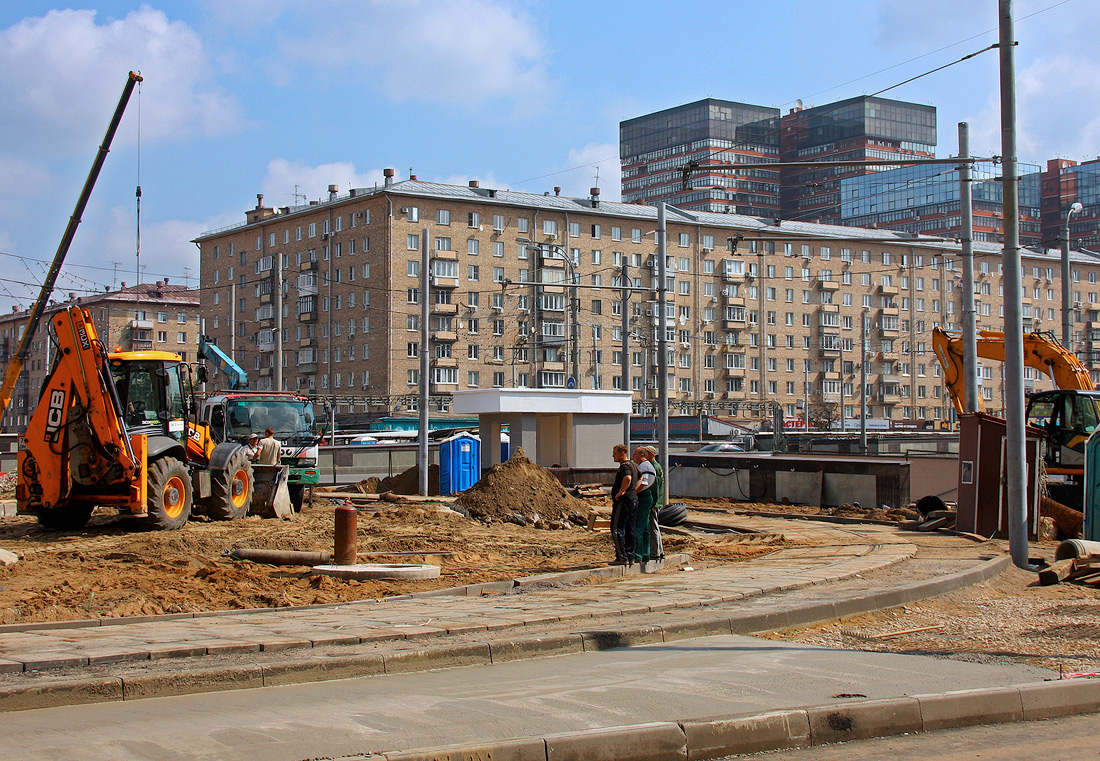 Москва — Переустройство трамвайной линии на Волоколамском шоссе на участке от улицы Панфилова до улицы Алабяна Москва — Переустройство трамвайной линии на Волоколамском шоссе на участке от улицы Панфилова до улицы Алабяна