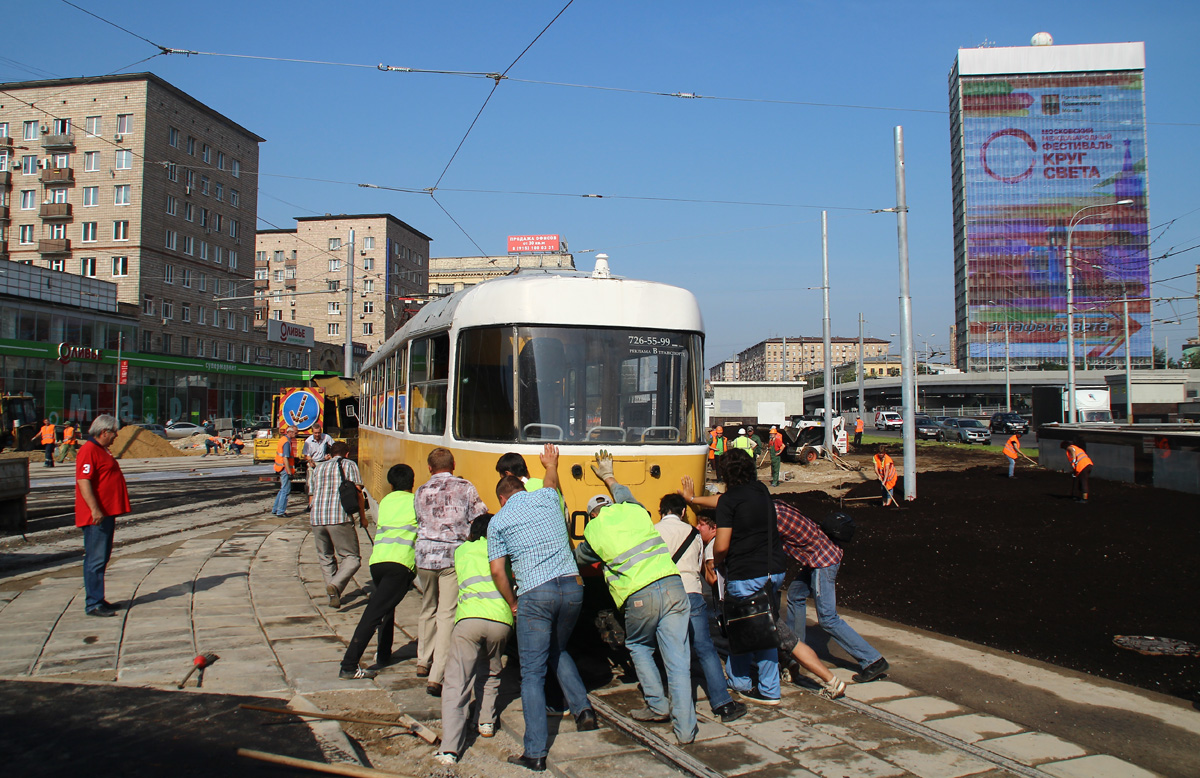 Москва, Tatra T3SU № 0328; Москва — Переустройство трамвайной линии на Волоколамском шоссе на участке от улицы Панфилова до улицы Алабяна