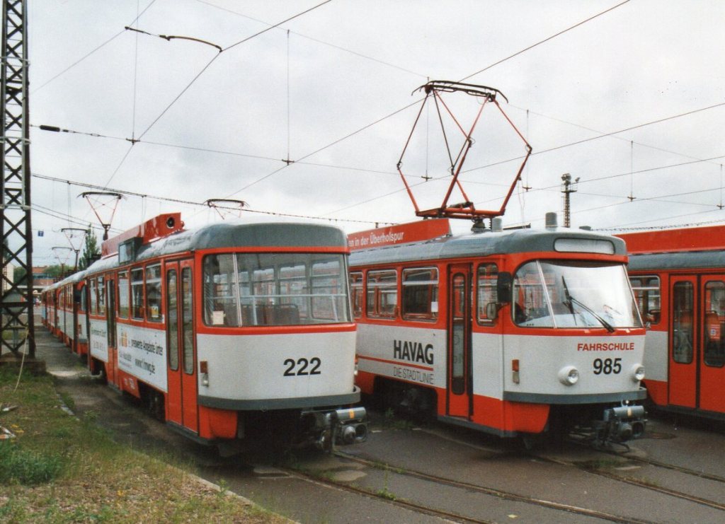 Галле, Tatra B4DC № 222; Галле, Tatra T4D № 985