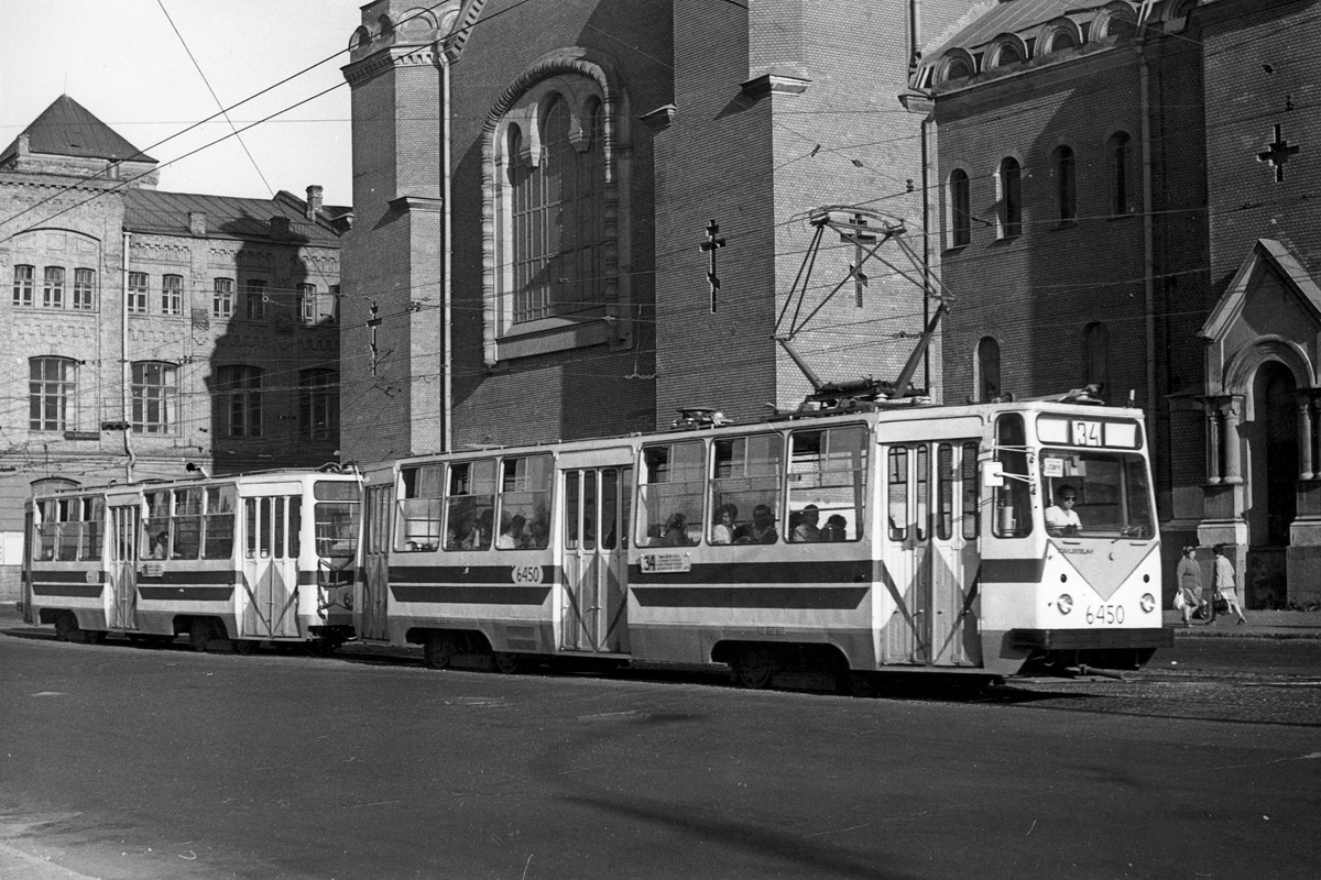 Санкт-Петербург, ЛМ-68М № 6450; Санкт-Петербург — Исторические фотографии трамвайных вагонов