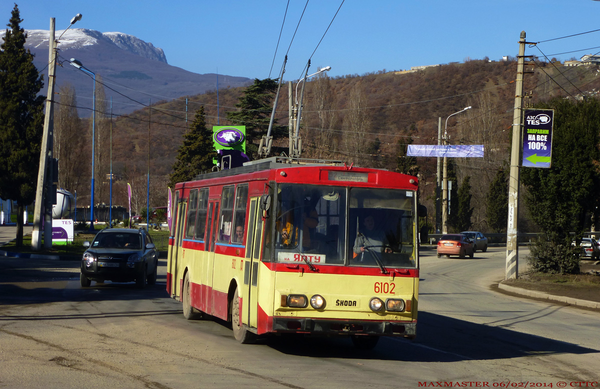 Крымский троллейбус, Škoda 14Tr89/6 № 6102 Крымский троллейбус, Škoda 14Tr89/6 № 6102