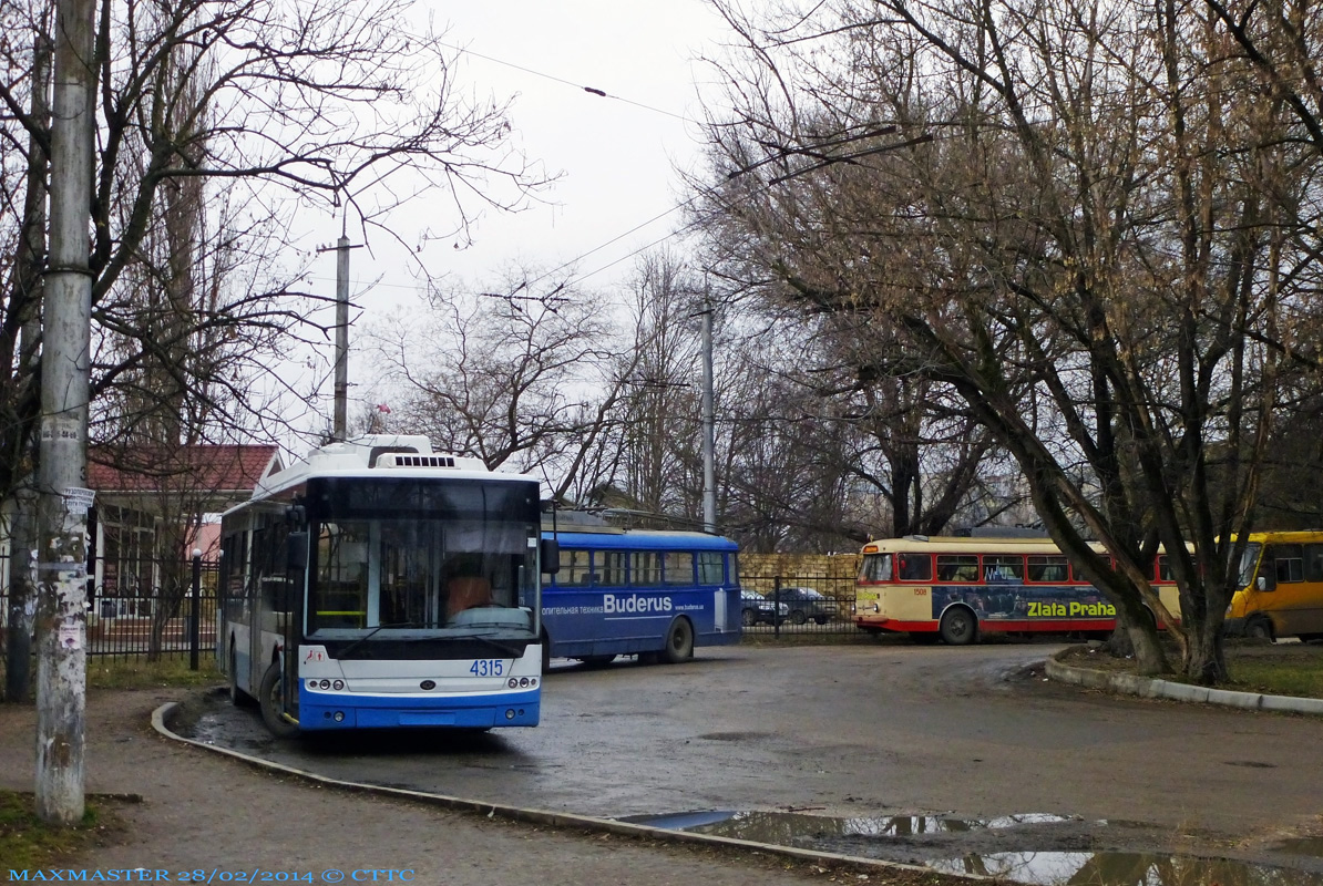 Крымский троллейбус, Богдан Т70110 № 4315; Крымский троллейбус — Конечные станции и разворотные кольца