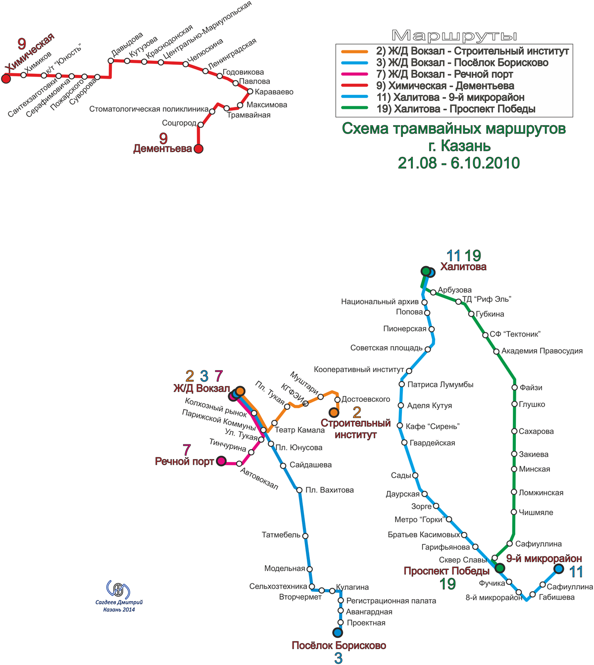 Казань — Схемы