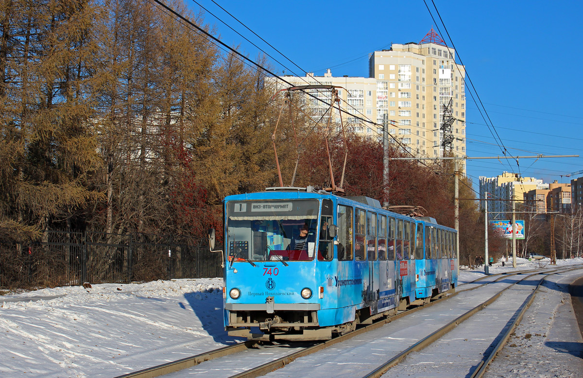 Екатеринбург, Tatra T6B5SU № 740
