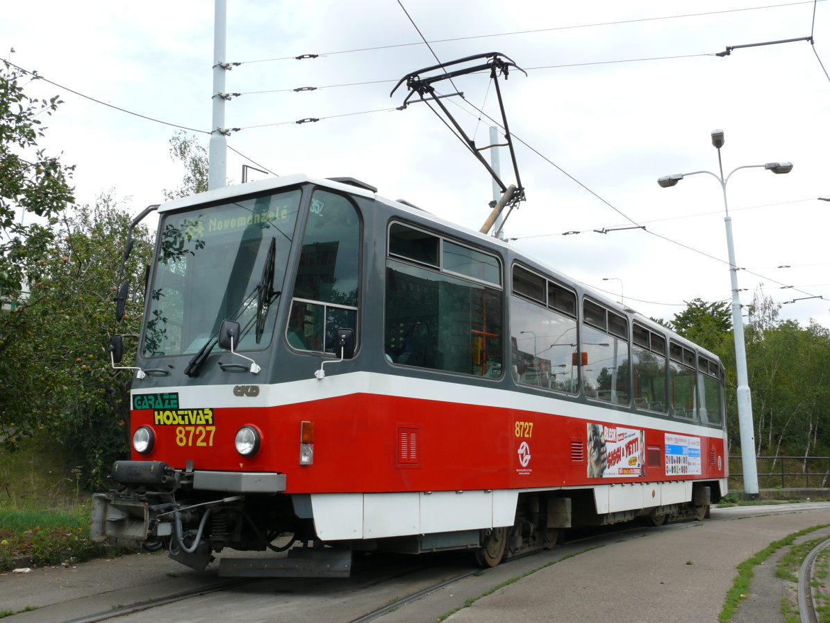 Прага, Tatra T6A5 № 8727; Прага — Конечные пункты