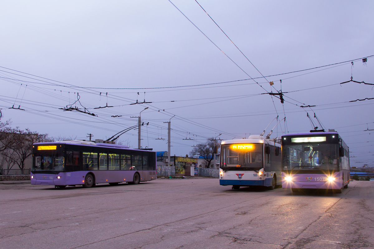 Севастополь, ЛАЗ E183A1 № 1502; Севастополь, ЛАЗ E183A1 № 1507; Севастополь — Разные фотографии
