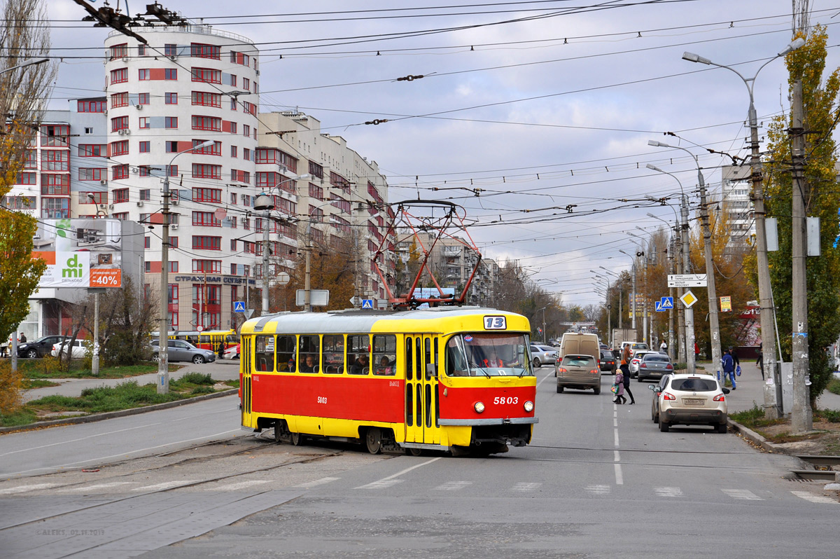 Волгоград, Tatra T3SU (двухдверная) № 5803