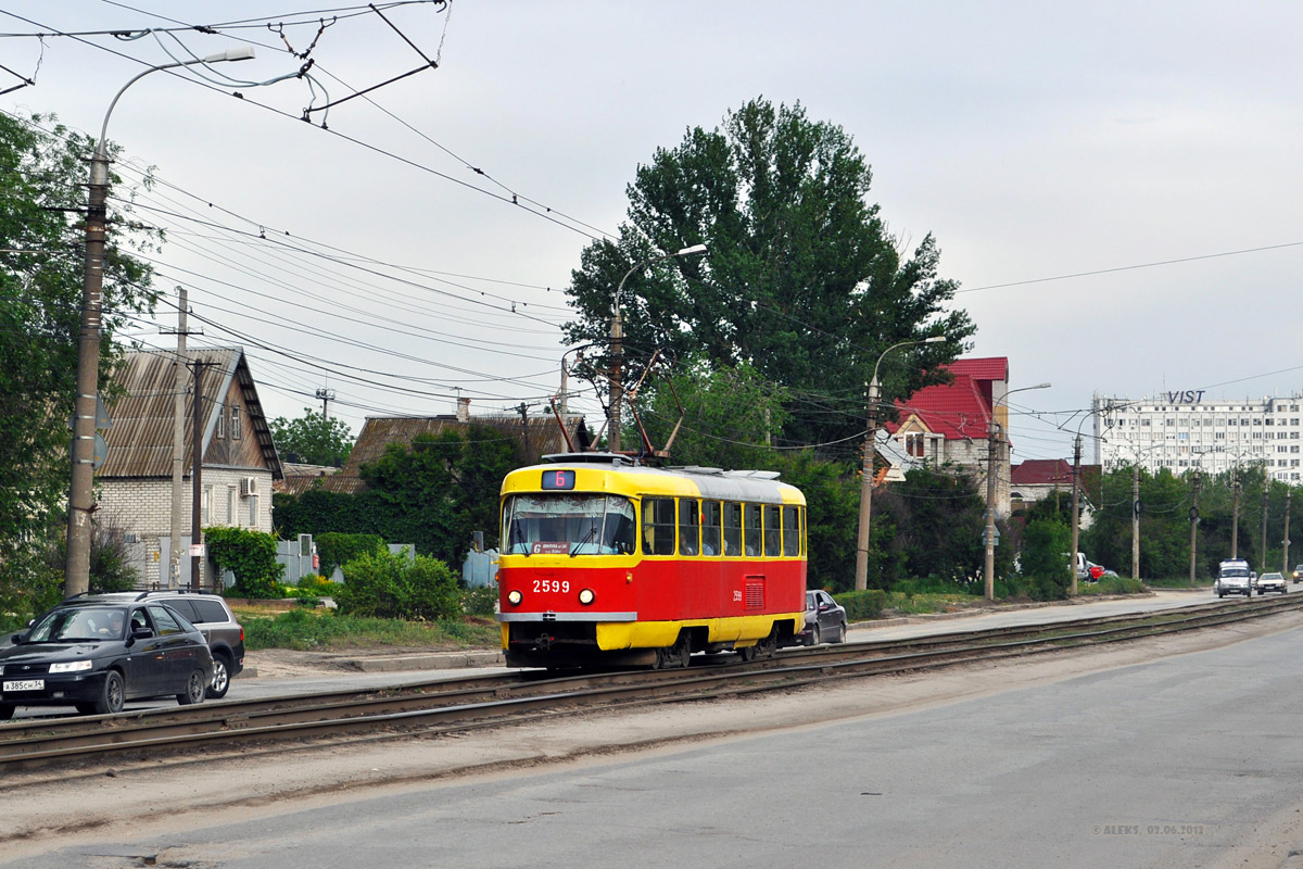 Волгоград, Tatra T3SU (двухдверная) № 2599