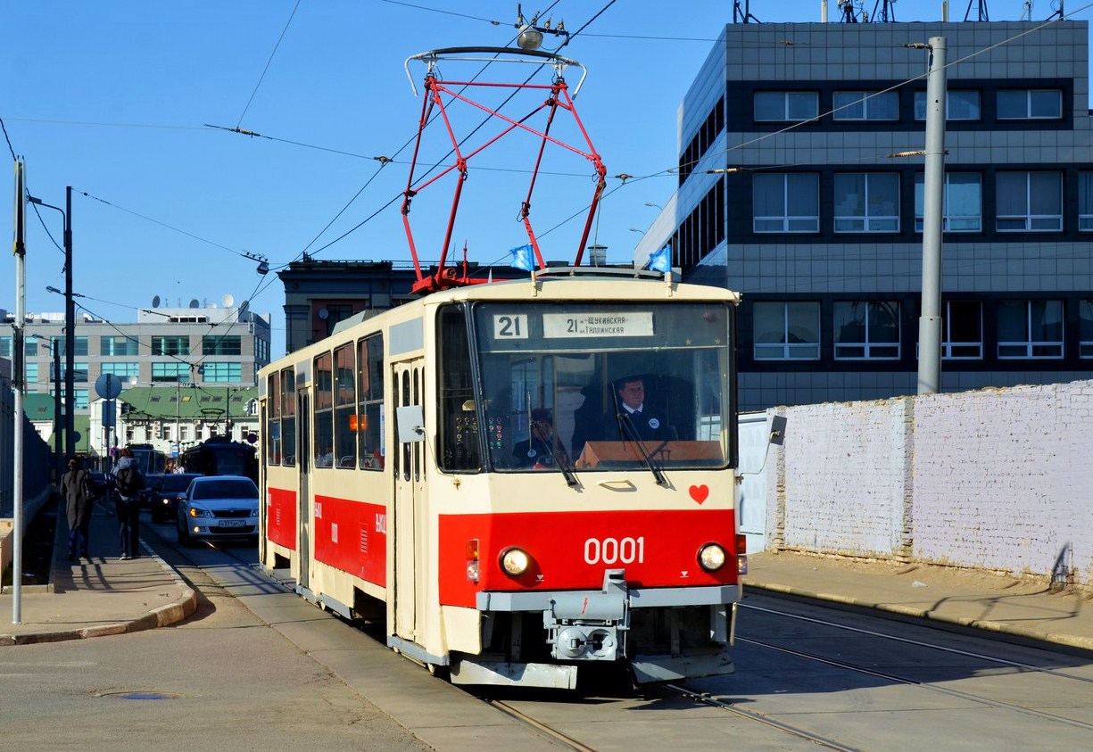 Москва, Tatra T6B5SU № 0001; Москва — Парад к 116-летию трамвая 11 апреля 2015