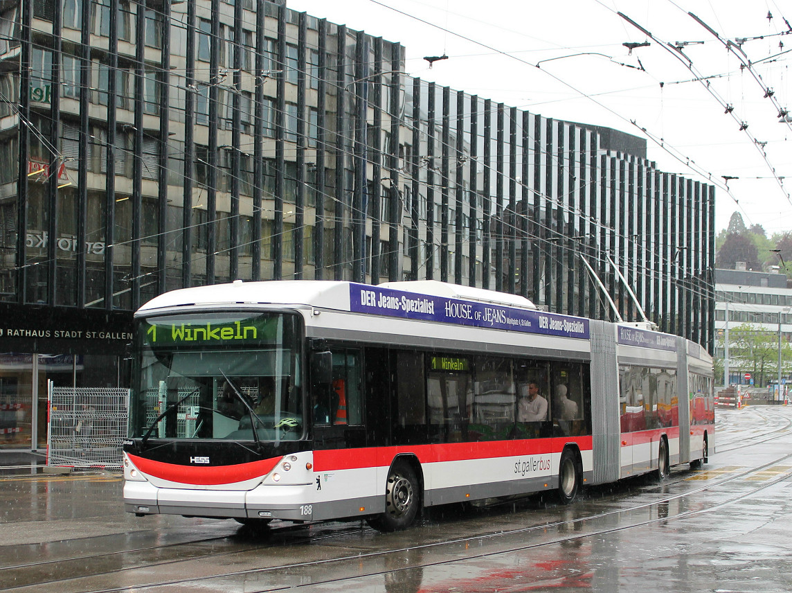 Санкт-Галлен, Hess lighTram (BGGT-N2C) № 188 Санкт-Галлен, Hess lighTram (BGGT-N2C) № 188
