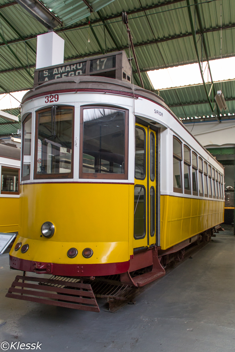 Лиссабон, Carris 4-axle motorcar (Standard) № 329; Лиссабон — Трамвай — Museu da Carris
