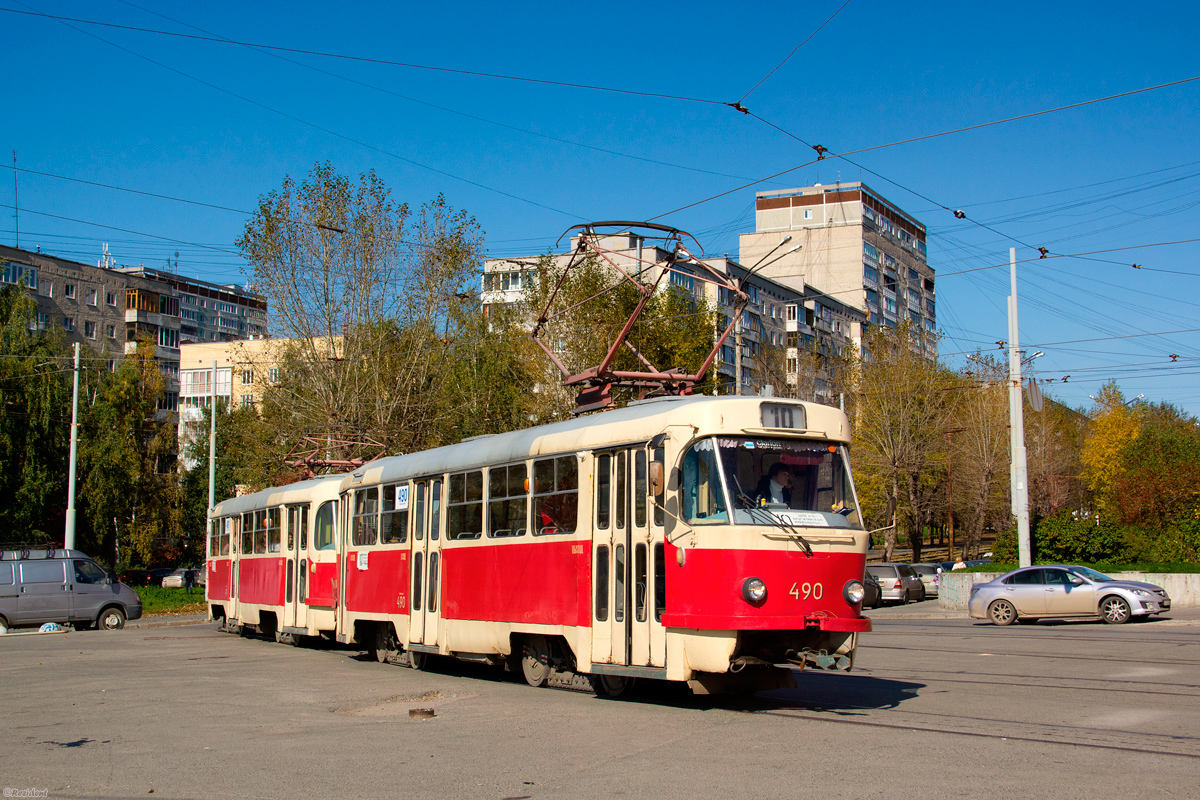 Екатеринбург, Tatra T3SU (двухдверная) № 491; Екатеринбург, Tatra T3SU (двухдверная) № 490