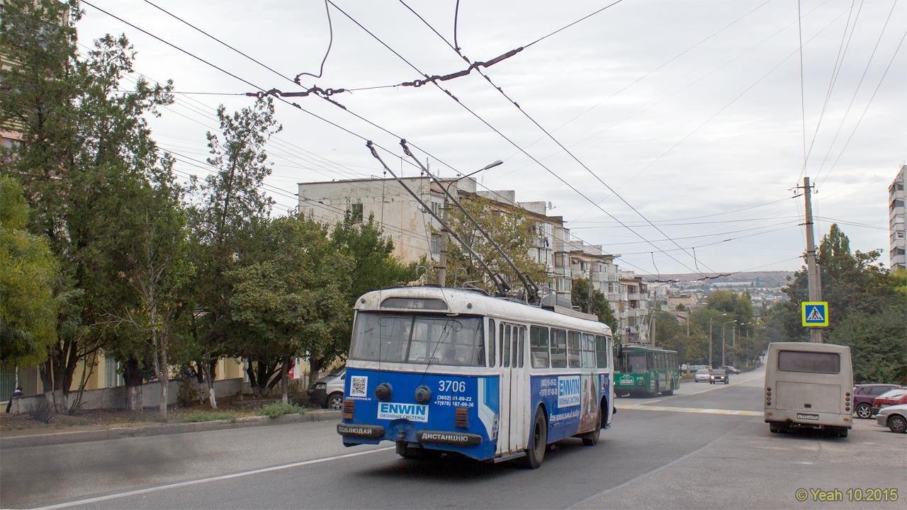 Крымский троллейбус, Škoda 9TrH27 № 3706