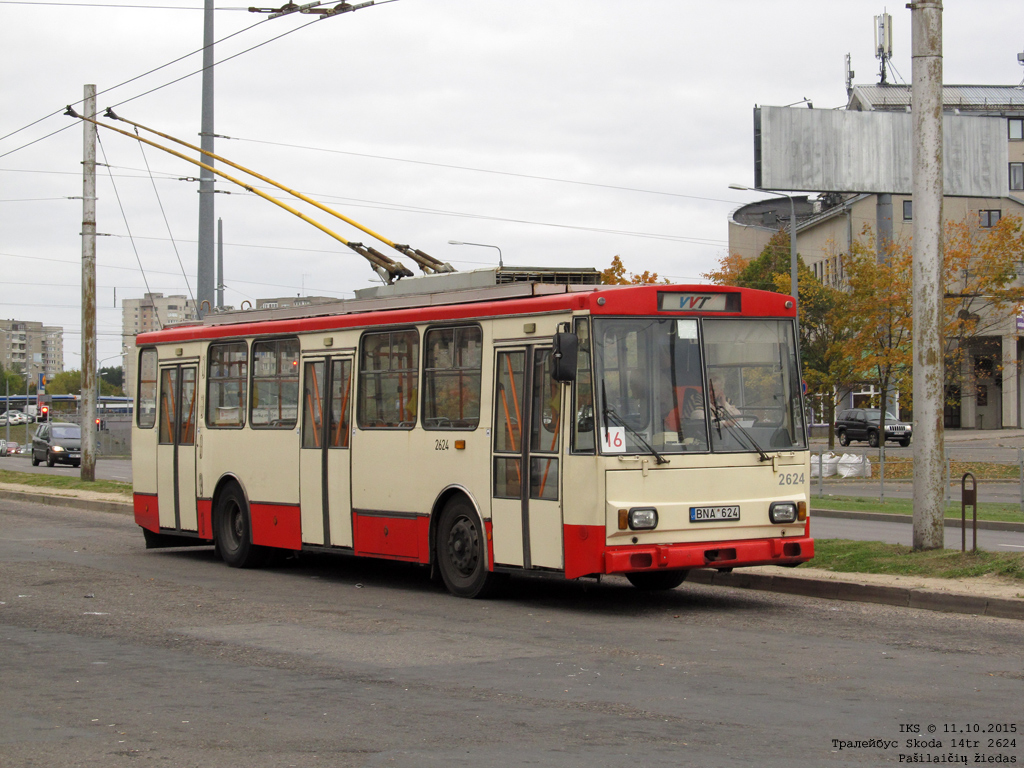 Вильнюс, Škoda 14Tr13/6 № 2624