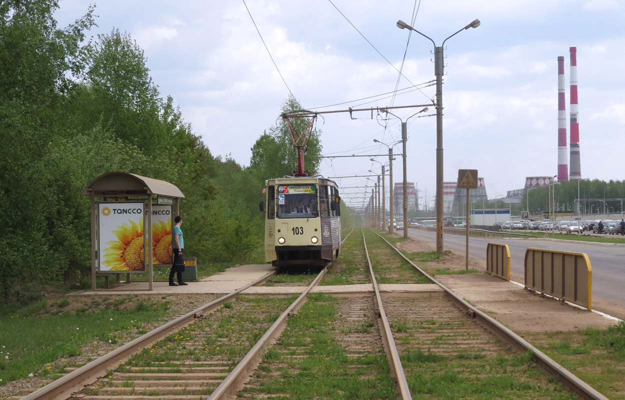 Нижнекамск, 71-605 (КТМ-5М3) № 103; Нижнекамск — Трамвайные линии и кольца