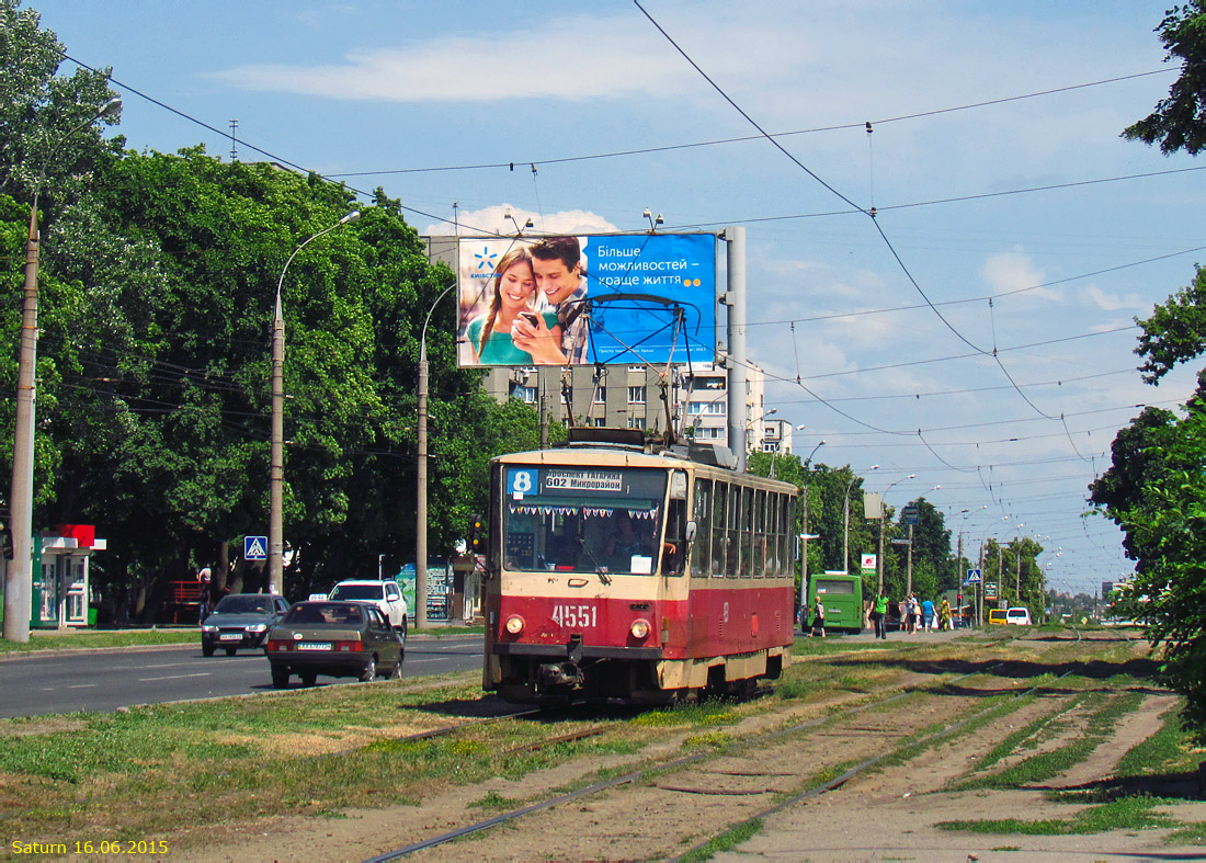Харьков, Tatra T6B5SU № 4551
