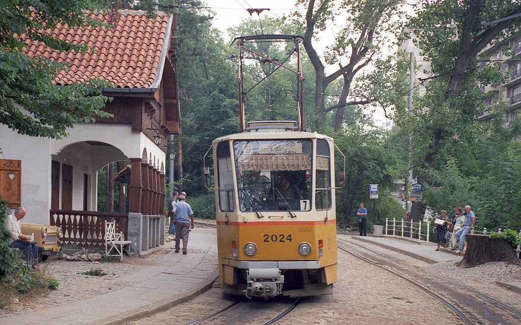 София, Tatra T6A2B № 2024; София — Исторически снимки — Трамвайни мотриси (1990–2010)