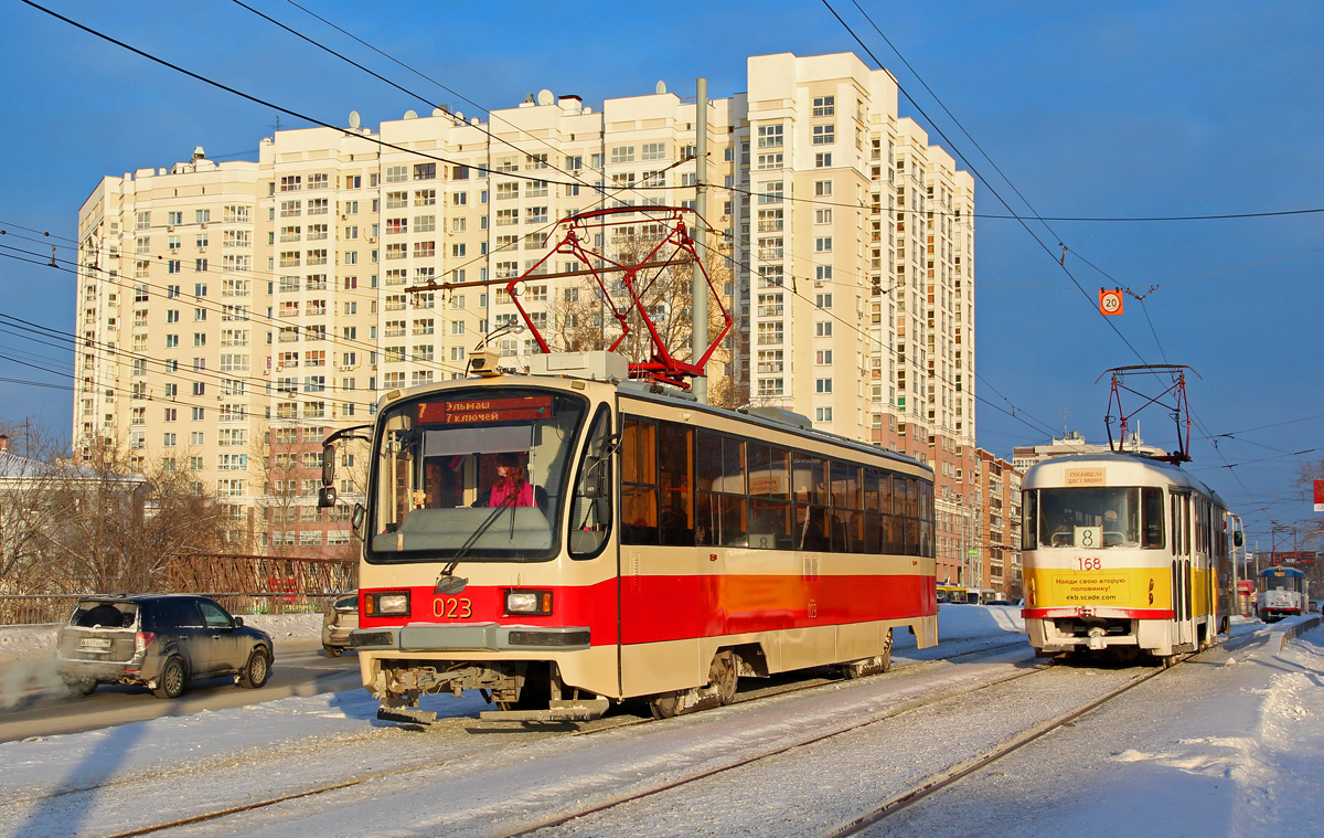 Екатеринбург, 71-405 № 023; Екатеринбург, Tatra T3SU № 168