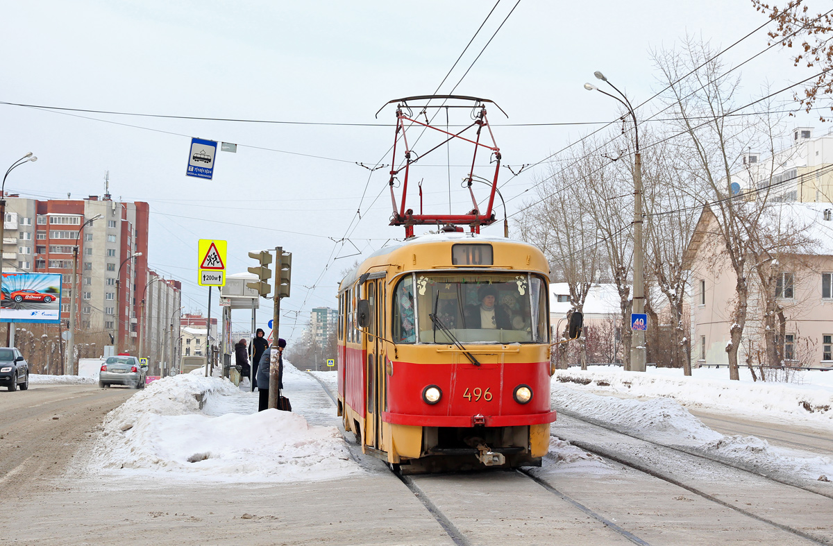 Екатеринбург, Tatra T3SU (двухдверная) № 496
