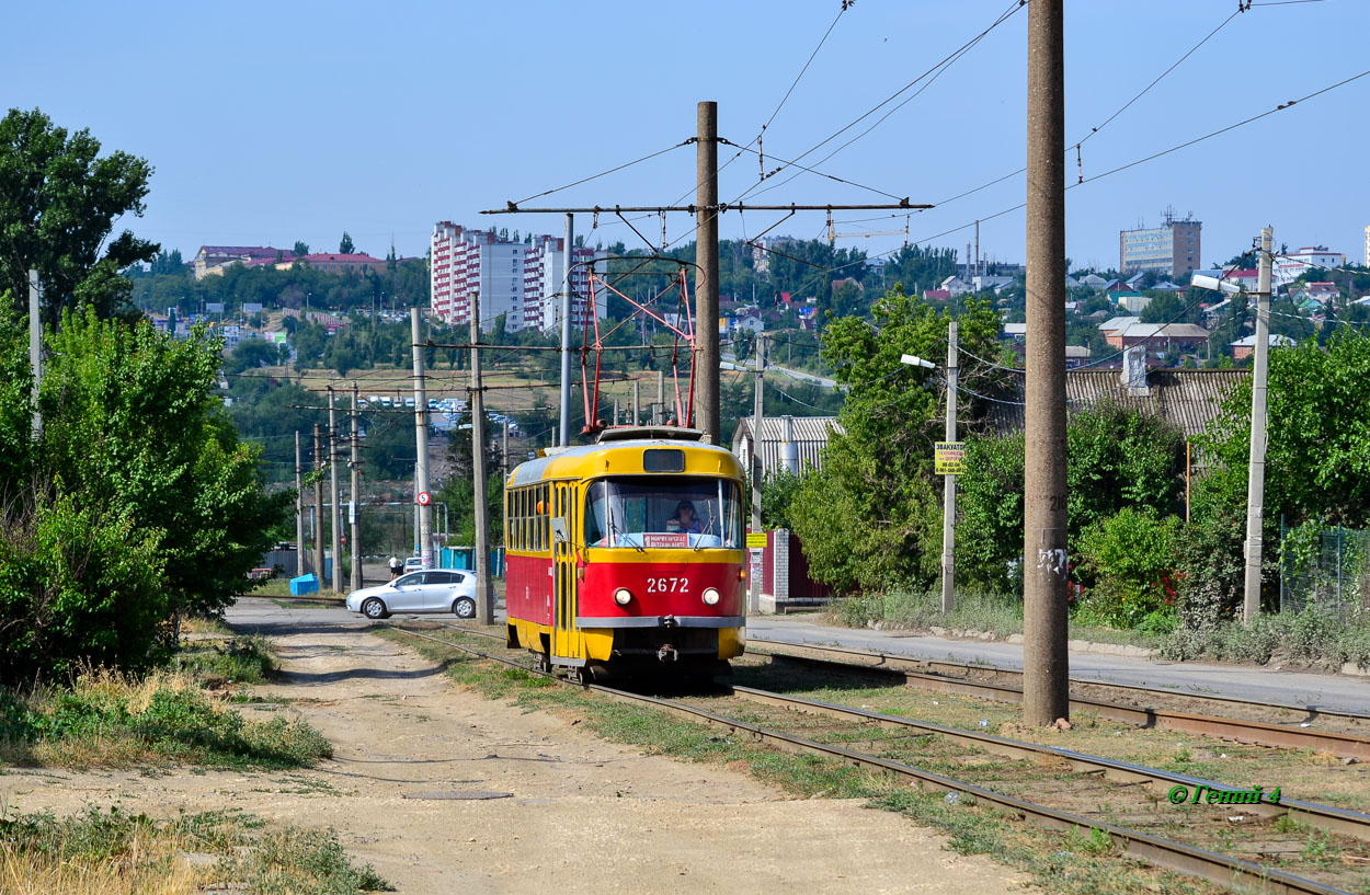 Волгоград, Tatra T3SU (двухдверная) № 2672