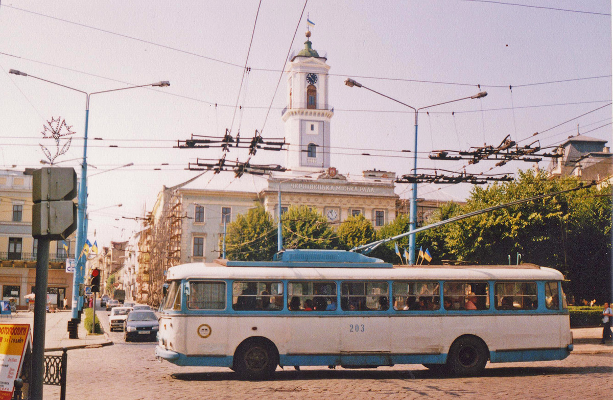 Черновцы, Škoda 9TrH25 № 203; Черновцы — Исторические фотографии (1992-2000 годов)