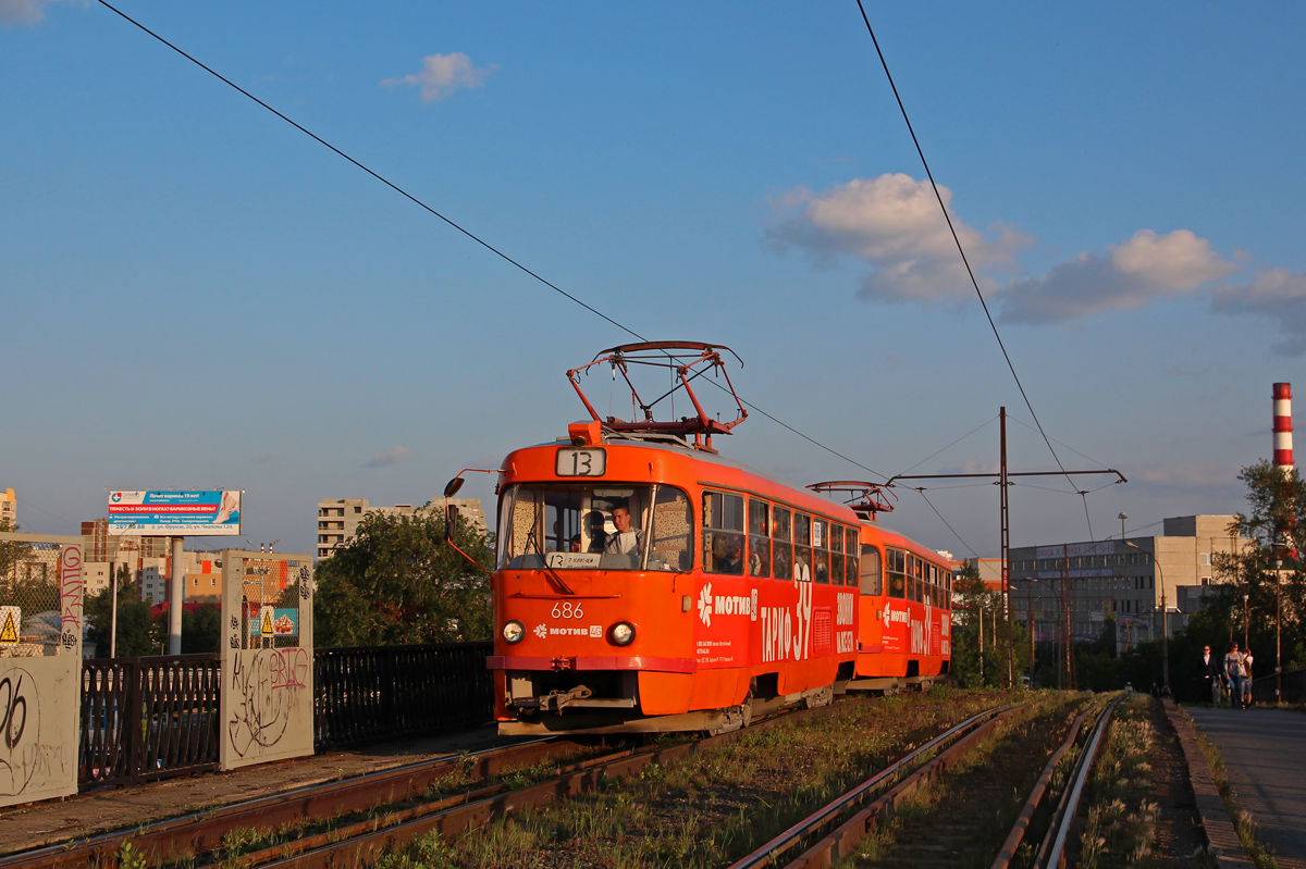 Екатеринбург, Tatra T3SU № 686