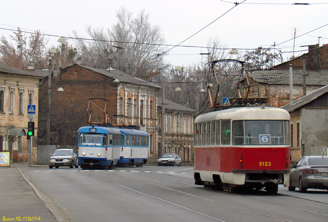 Харьков, Tatra T3A № 5123; Харьков, Tatra T3A № 5155