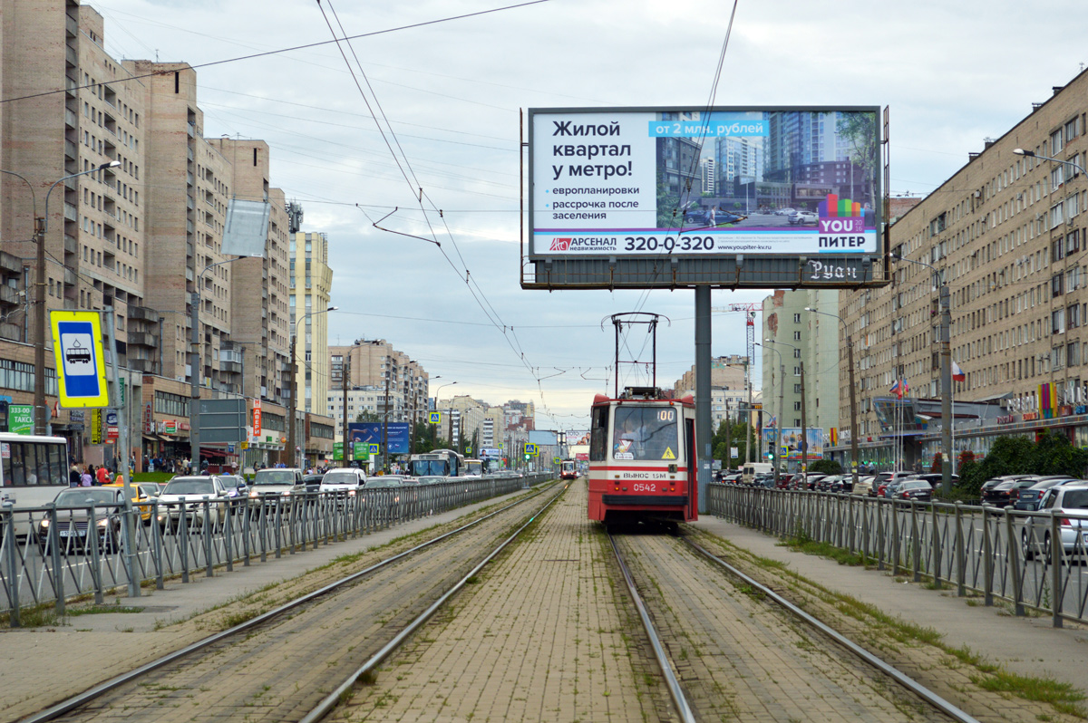Санкт-Петербург, 71-134А (ЛМ-99АВ) № 0542; Санкт-Петербург — Трамвайные линии и инфраструктура