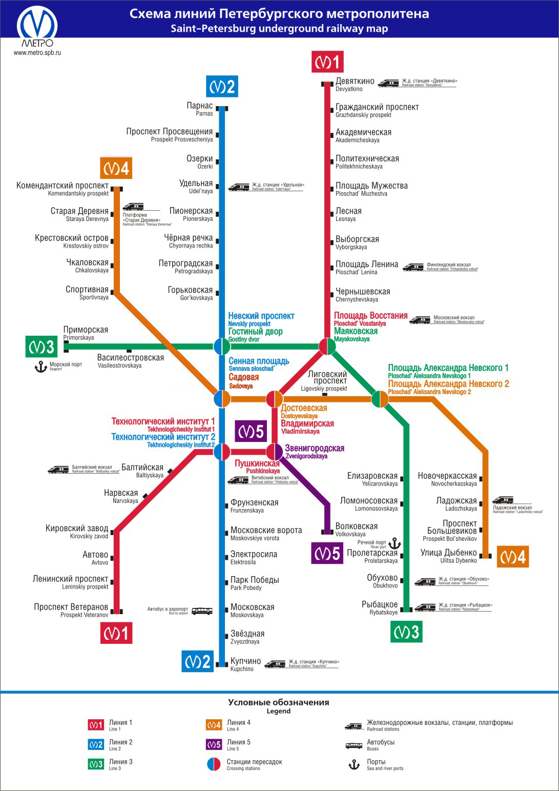 Санкт-Петербург — Метрополитен — Схемы