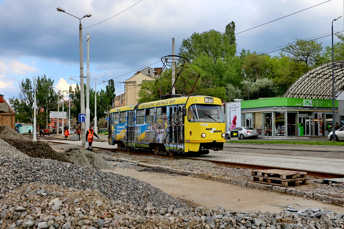 Одесса, Tatra T3R.P № 3329; Одесса — 2017 — Реконструкция путей под Пересыпским мостом